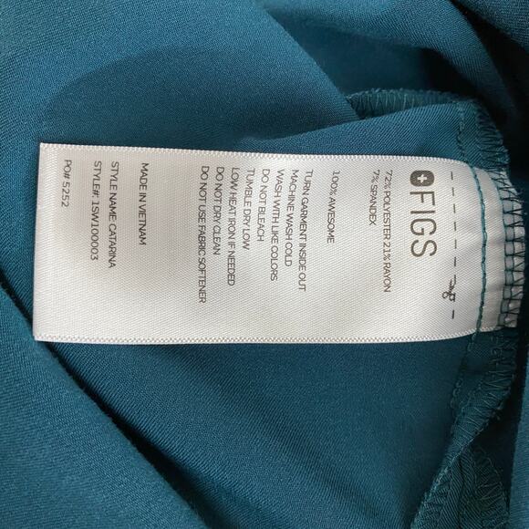 FIGS Technical Collection Scrub Top Green V-Neck Pocket Womens 6XL‎ - Picture 5 of 7